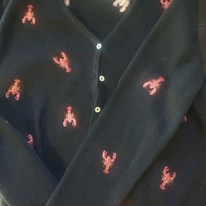 Lobster pattern cardigan